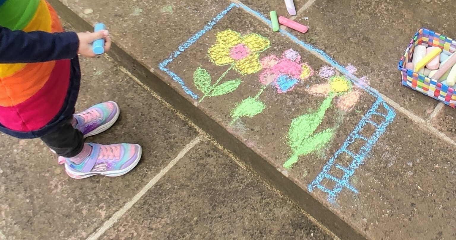 lautrerkinder - Flowerpower! Malen mit Straßenkreide.